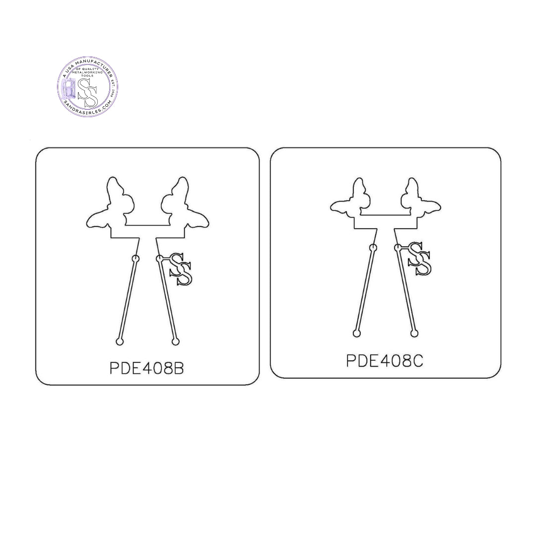 PANCAKE DIE PDE408 EARRINGS BUTTERFLY